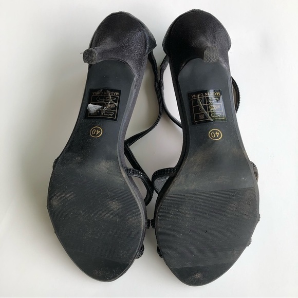 Taxi Sandals Women's Stilletto Embellished Strappy Size 10 - Picture 6 of 13